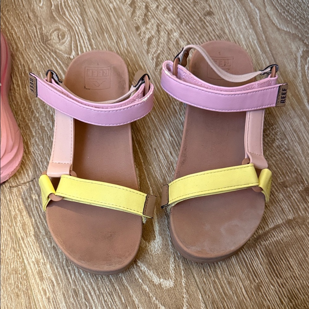 Reef Kids Sandals - Pink and Yellow Straps